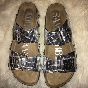 Sam & Libby sliver sandals size 9